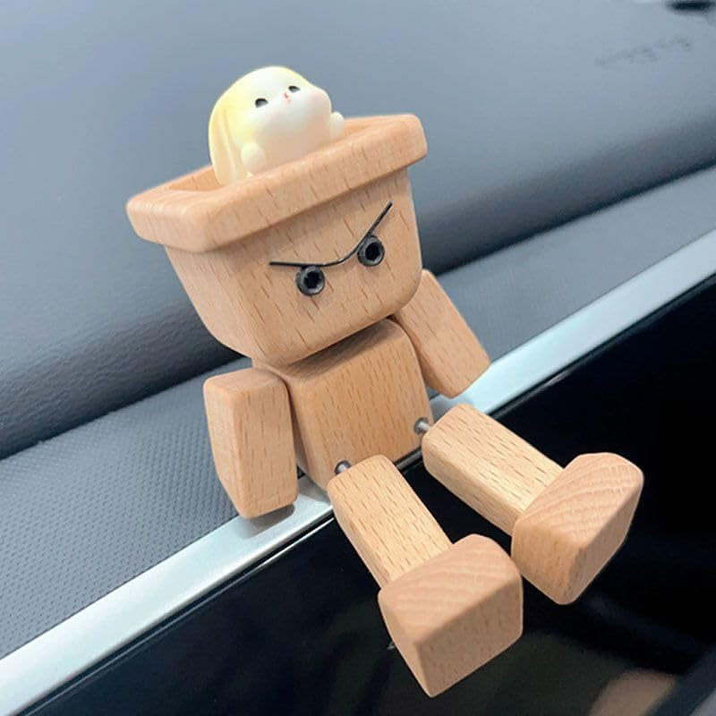 Shaking Feet Wooden Doll with 12PCS fb
