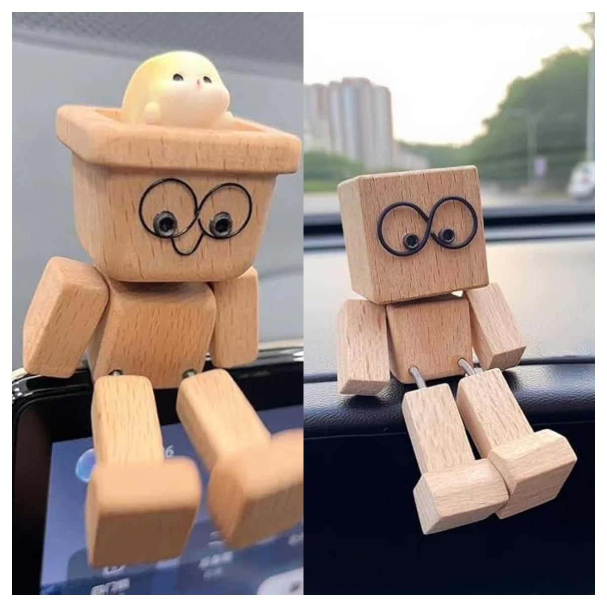 Shaking Feet Wooden Doll with 12PCS fb