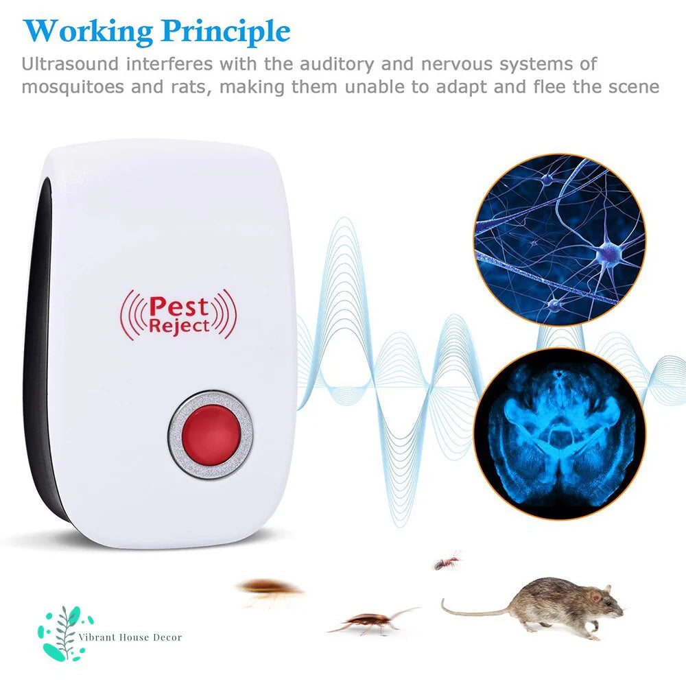 Last day discount đ„ QIAWIâąElectronic ultrasonic insect repellent, targeting cockroaches, mice, roaches, flies and other pests, killing insects in all directions without dead angles