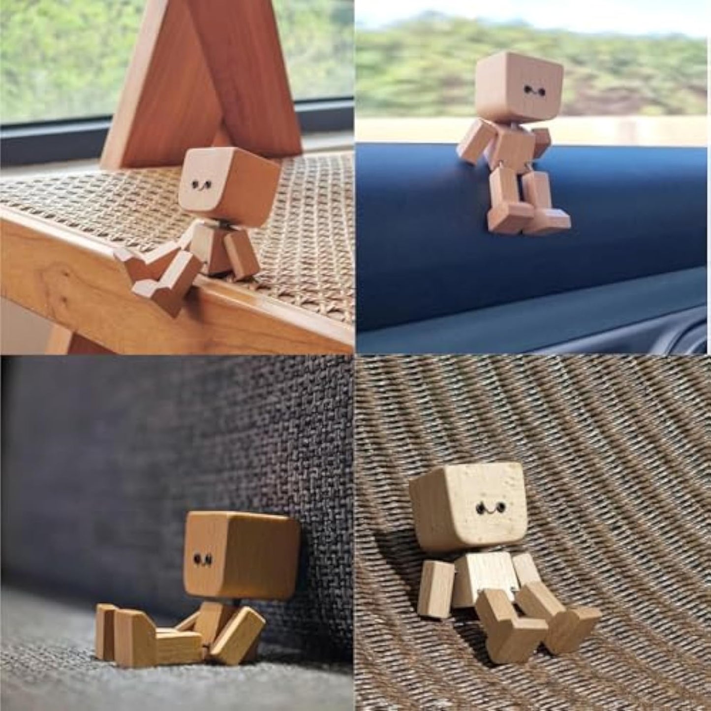 Shaking Feet Wooden Doll with 12PCS fb
