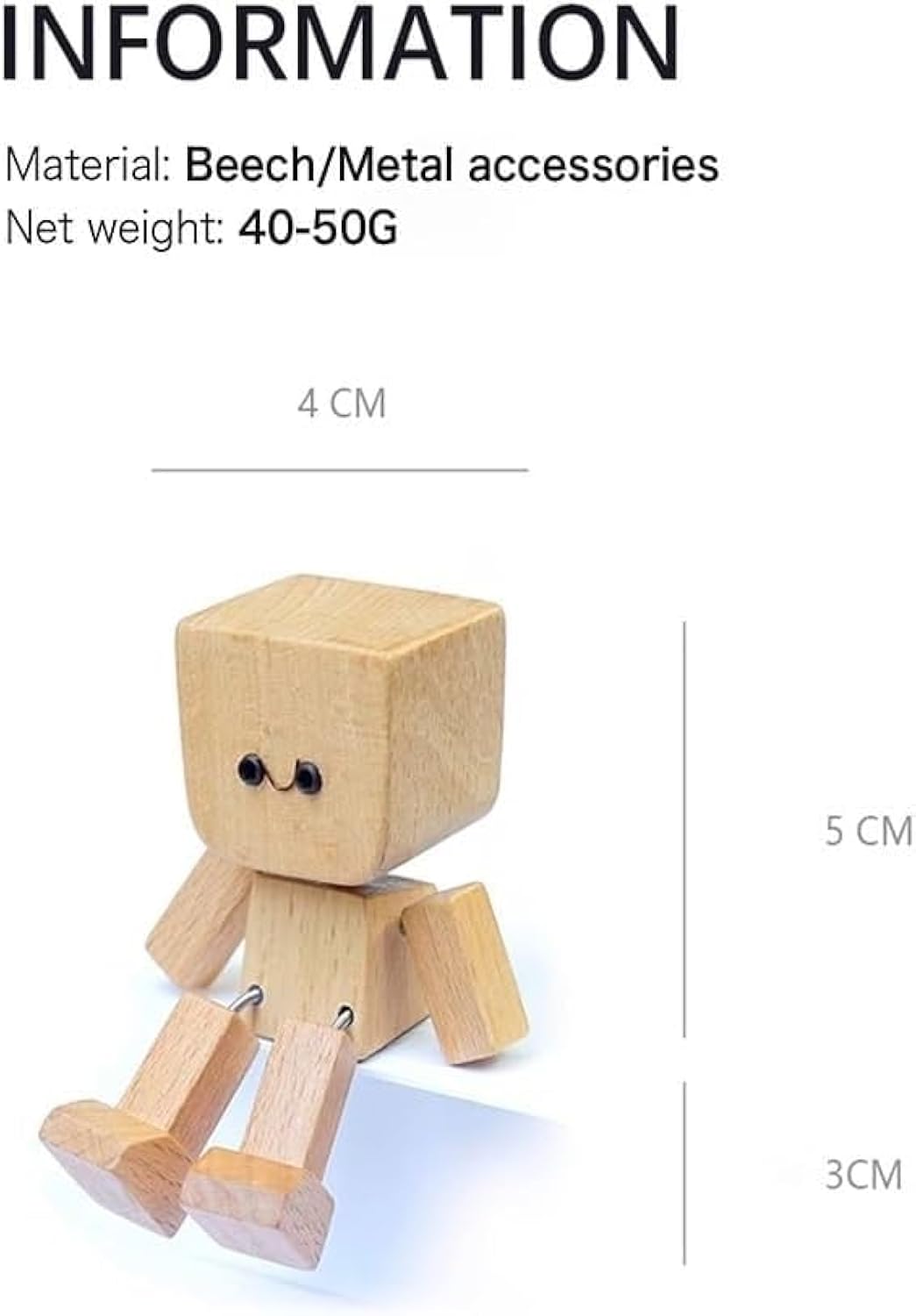 Shaking Feet Wooden Doll with 12PCS fb