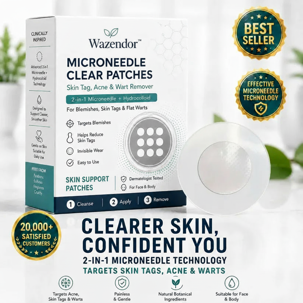 ✨2-in-1 Microneedle & Hydrocolloid Patch, Invisible Acne Patch for Face and Body, Helps Improve the Appearance of Wrinkles, Scars, Blemishes, and Skin Imperfections