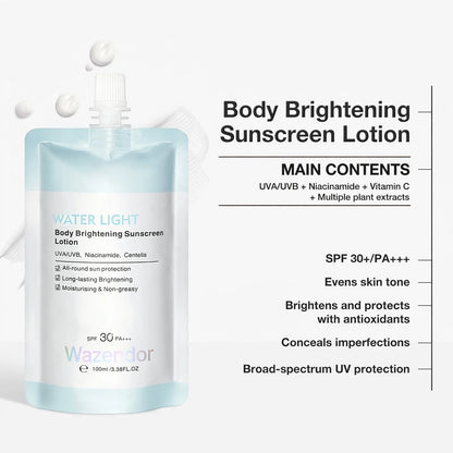 Niacinamide + Vitamin C Water-Light Glow Sunscreen ☀️🌿 (Protects Against UV Rays While Enhancing Your Natural Glow) 💧 No White Cast • Non-Greasy • Lightweight Comfort All Day✨