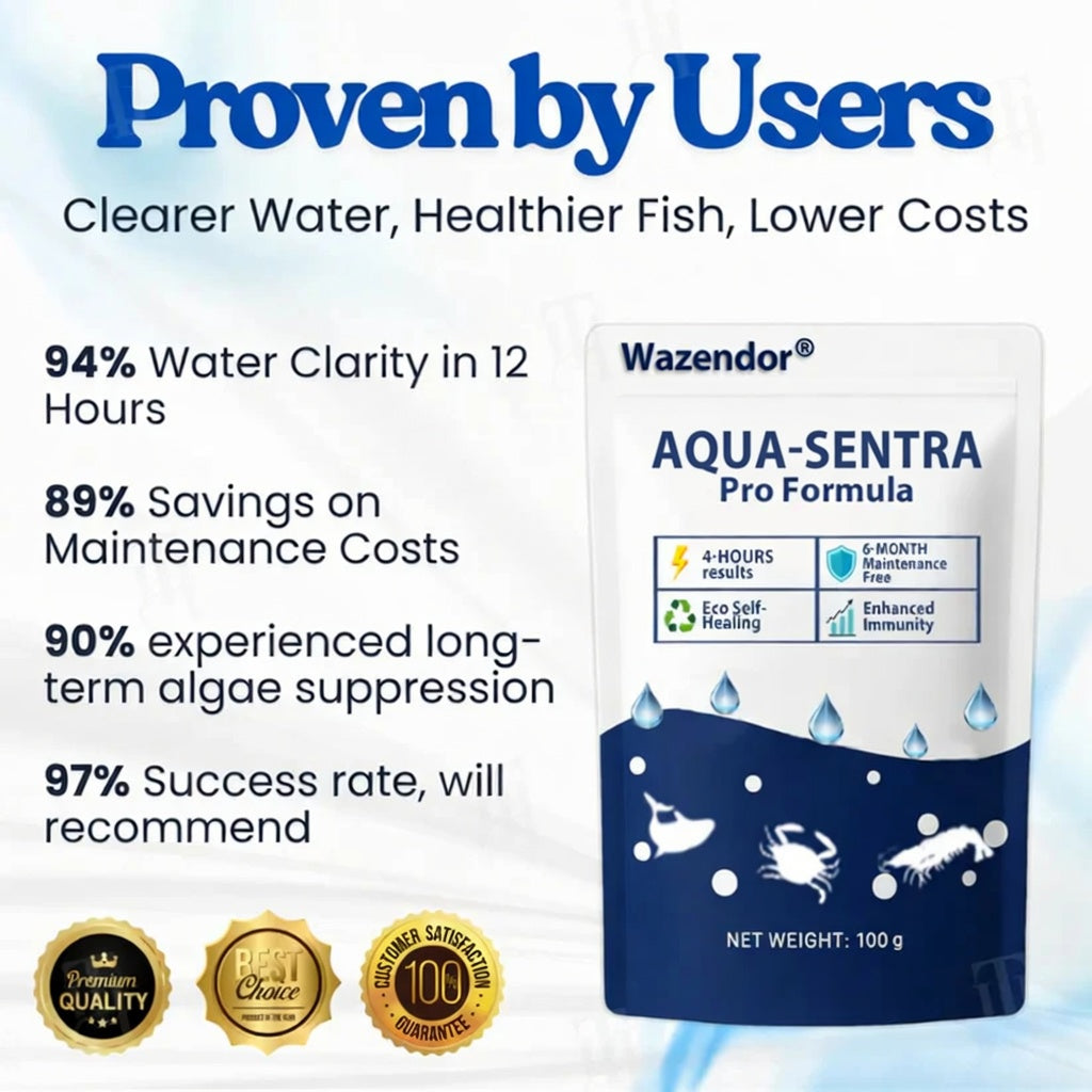 Wazendor® Aqua-Sentra Pro Formula– End Algae Nightmares, Restore Your Pond’s Beauty Fast!
