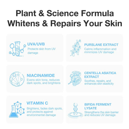 Niacinamide + Vitamin C Water-Light Glow Sunscreen ☀️🌿 (Protects Against UV Rays While Enhancing Your Natural Glow) 💧 No White Cast • Non-Greasy • Lightweight Comfort All Day✨