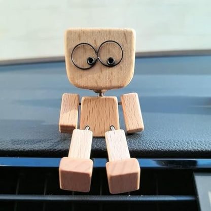 Shaking Feet Wooden Doll with 12PCS  fb